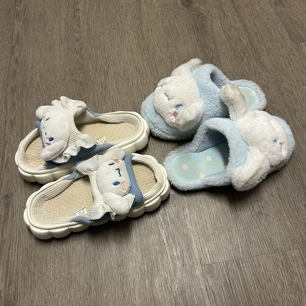 Licensed Sanrio Cinnamoroll Women’s Kids Slippers Size 38 / 39 / 40 Lot Of 2